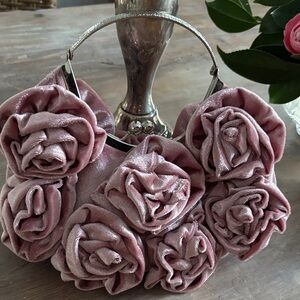 Elegant Pink Floral Handbag